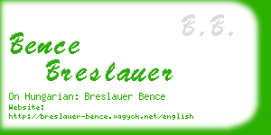 bence breslauer business card